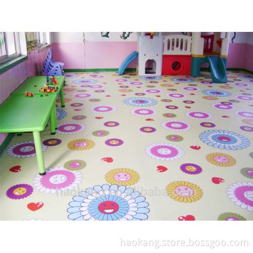 Early education classroom safe mat with soft foam layer